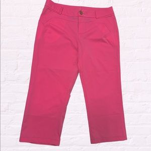 Y2K petal pushers Le Top hot pink capri pants sz Medium